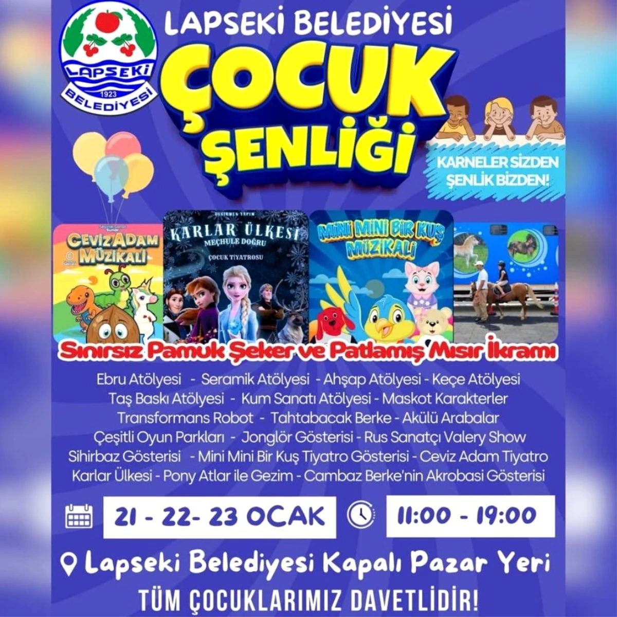 Lapseki Belediyesi\'nden Çocuk Şenliği