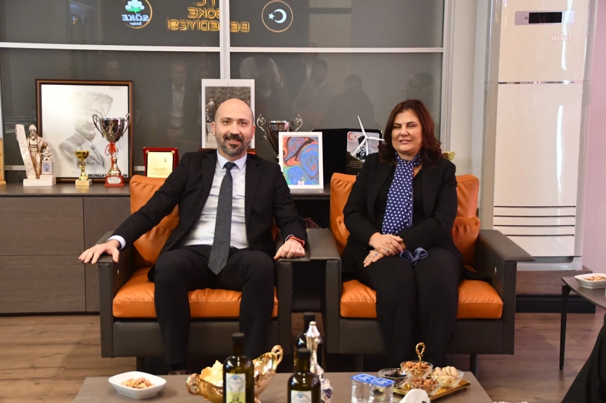 Aydın Büyükşehir Belediye Başkanı Özlem Çerçioğlu, Söke Belediye Başkanı Mustafa İberya Arıkan ile görüştü