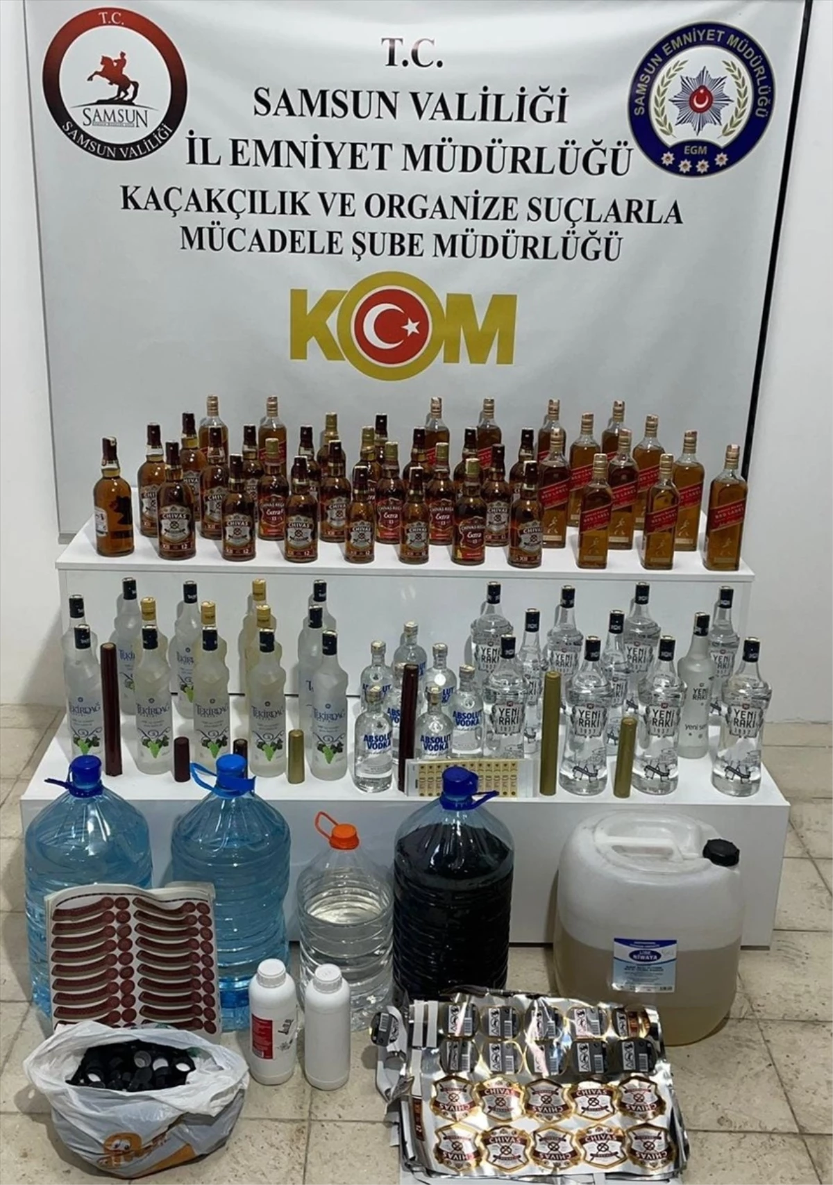 Samsun\'da Kaçak İçki Operasyonunda 1 Şüpheli Gözaltına Alındı