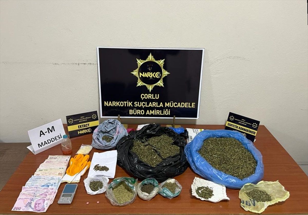 Tekirdağ\'da düzenlenen uyuşturucu operasyonunda 7 zanlı tutuklandı