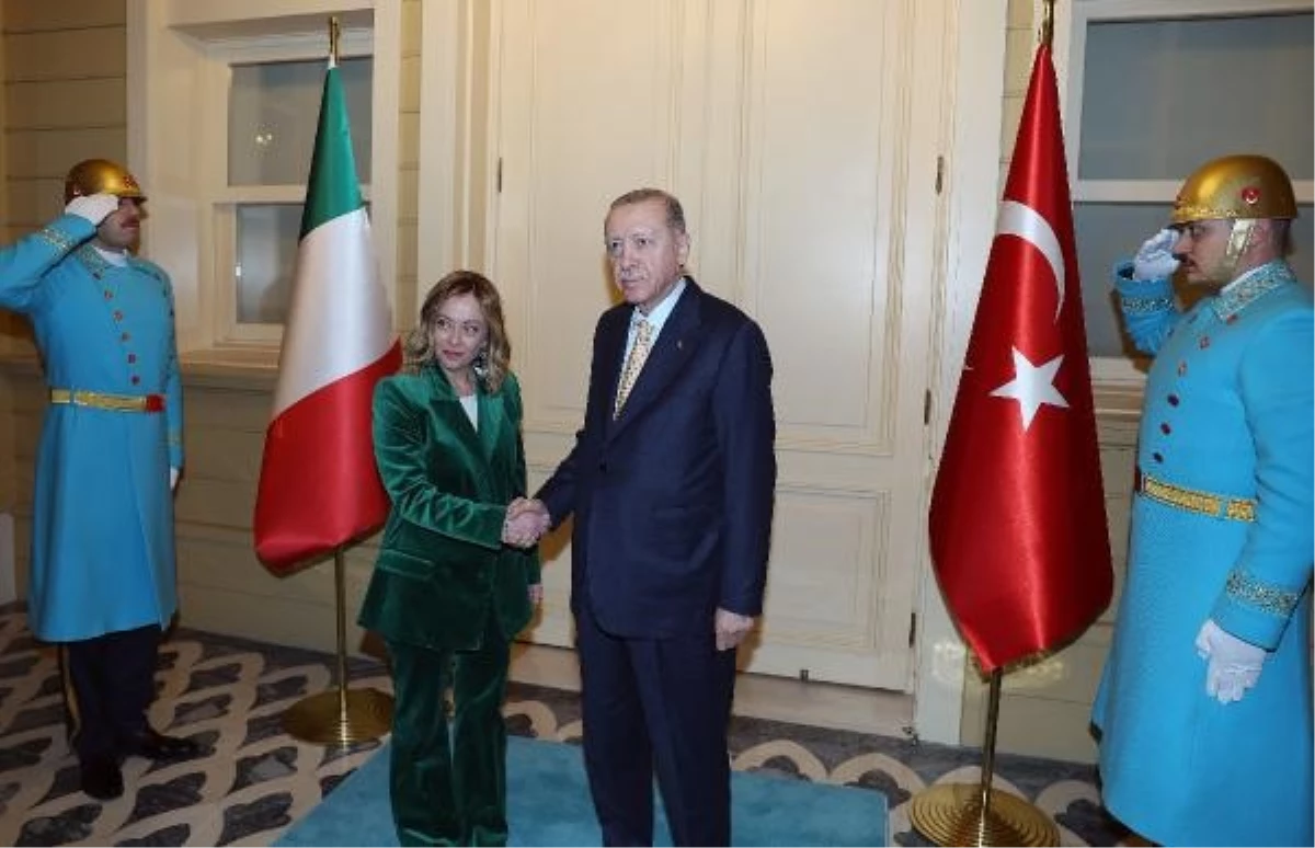 Cumhurbaşkanı Erdoğan, İtalya Başbakanı Meloni\'yi kabul etti