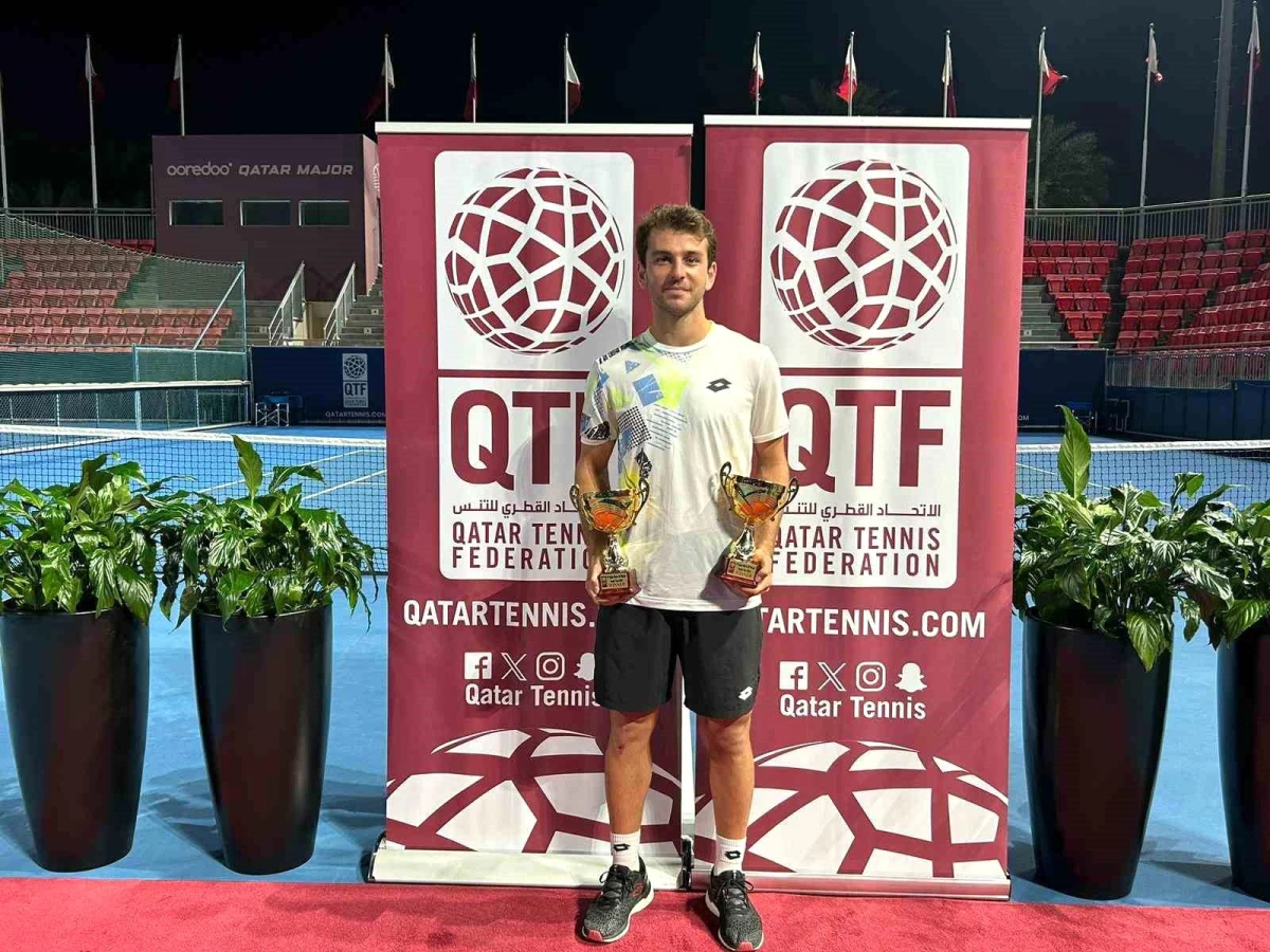Ergi Kırkın, M25 Doha Turnuvası\'nda çiftlerde ve teklerde şampiyon oldu