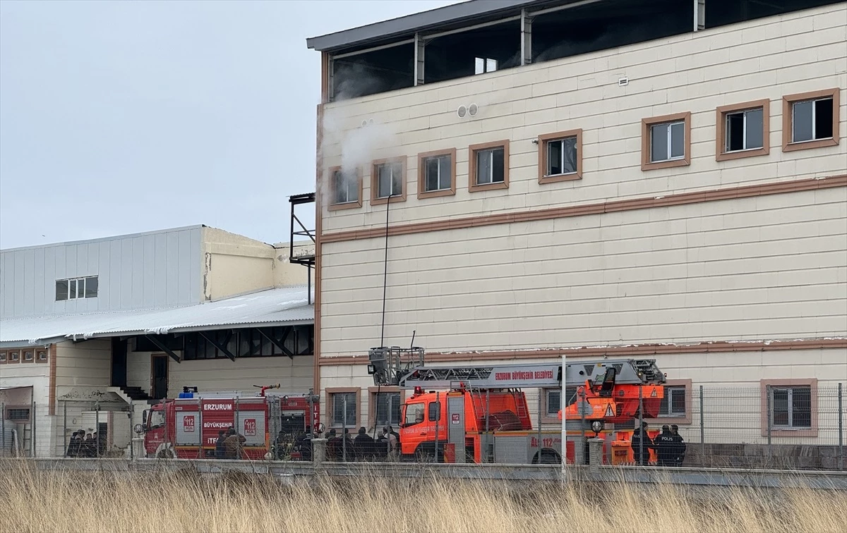 Erzurum\'da et işleme fabrikasında çıkan yangın hasara yol açtı