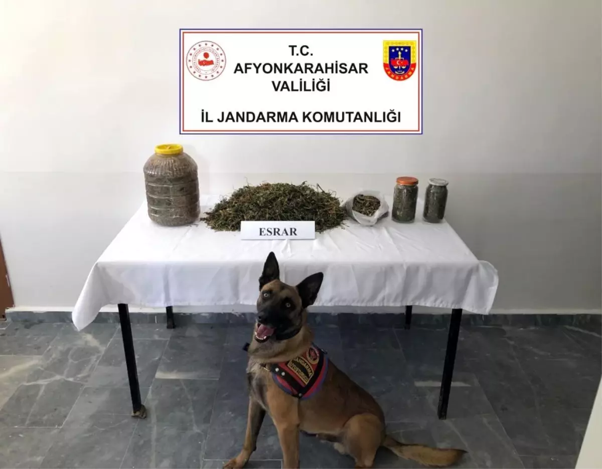 Afyonkarahisar\'da 1 kilo 868 gram esrar ele geçirildi