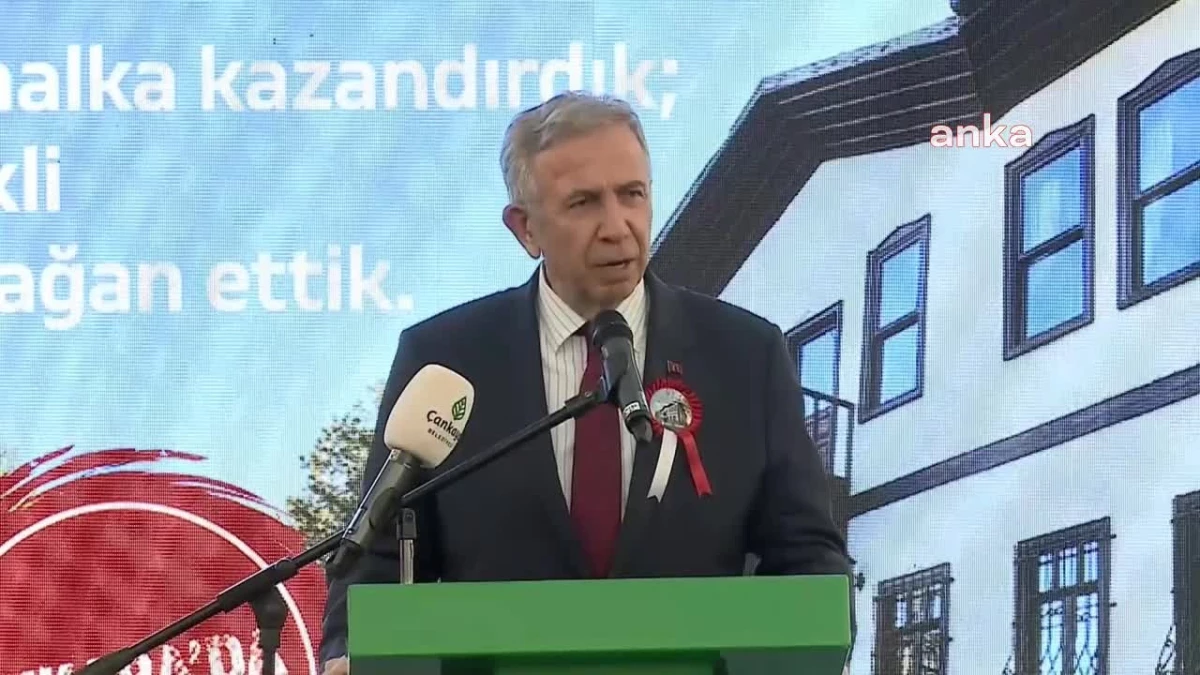 Ankara Büyükşehir Belediye Başkanı Mansur Yavaş, Abidinpaşa Köşkü Milli Mücadele Müzesi\'nin açılışında konuştu