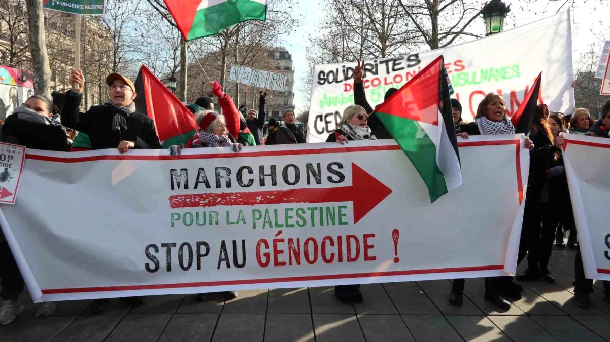 Filistinli grup, Avrupa Konseyi\'ne yürüyüş başlattı