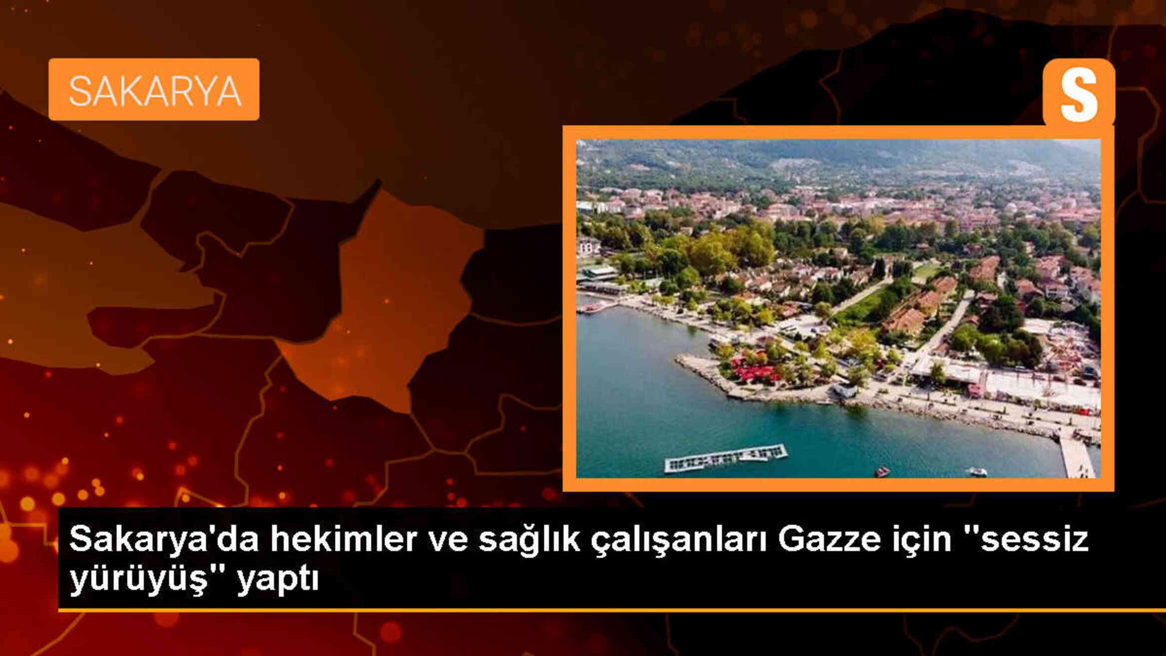 Sakarya\'da hekimler ve sağlık çalışanları İsrail\'in Gazze\'ye yönelik saldırıları protesto etti