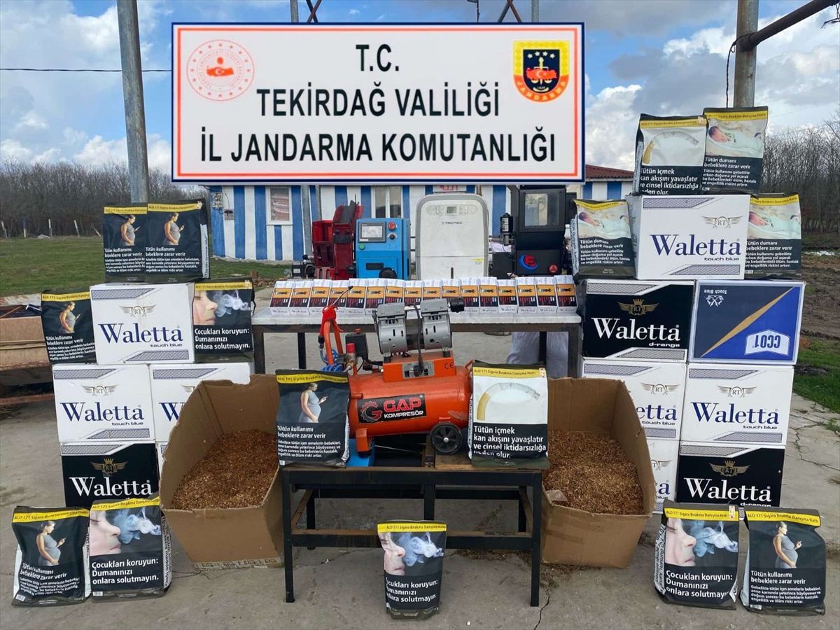 Tekirdağ\'ın Kapaklı ilçesinde 120 bin makaron ele geçirildi