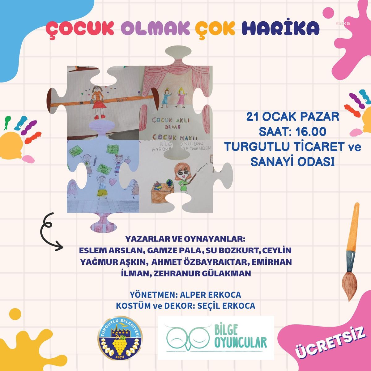 Turgutlu Belediyesi ve Bilge Oyuncular İş Birliğiyle İki Yeni Oyun Sahnelenecek