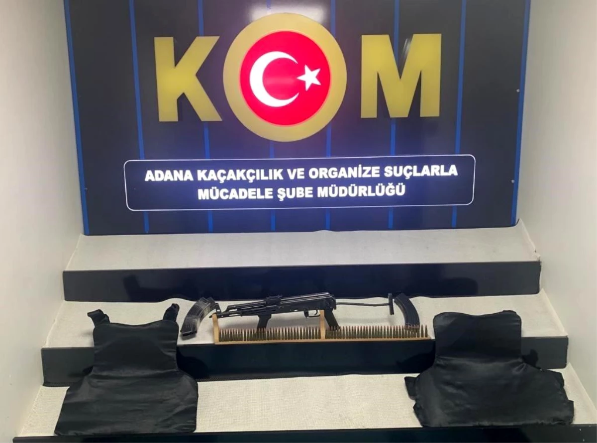 Adana'da Uzun Namlulu Silah ve Çelik Yelek Ele Geçirildi