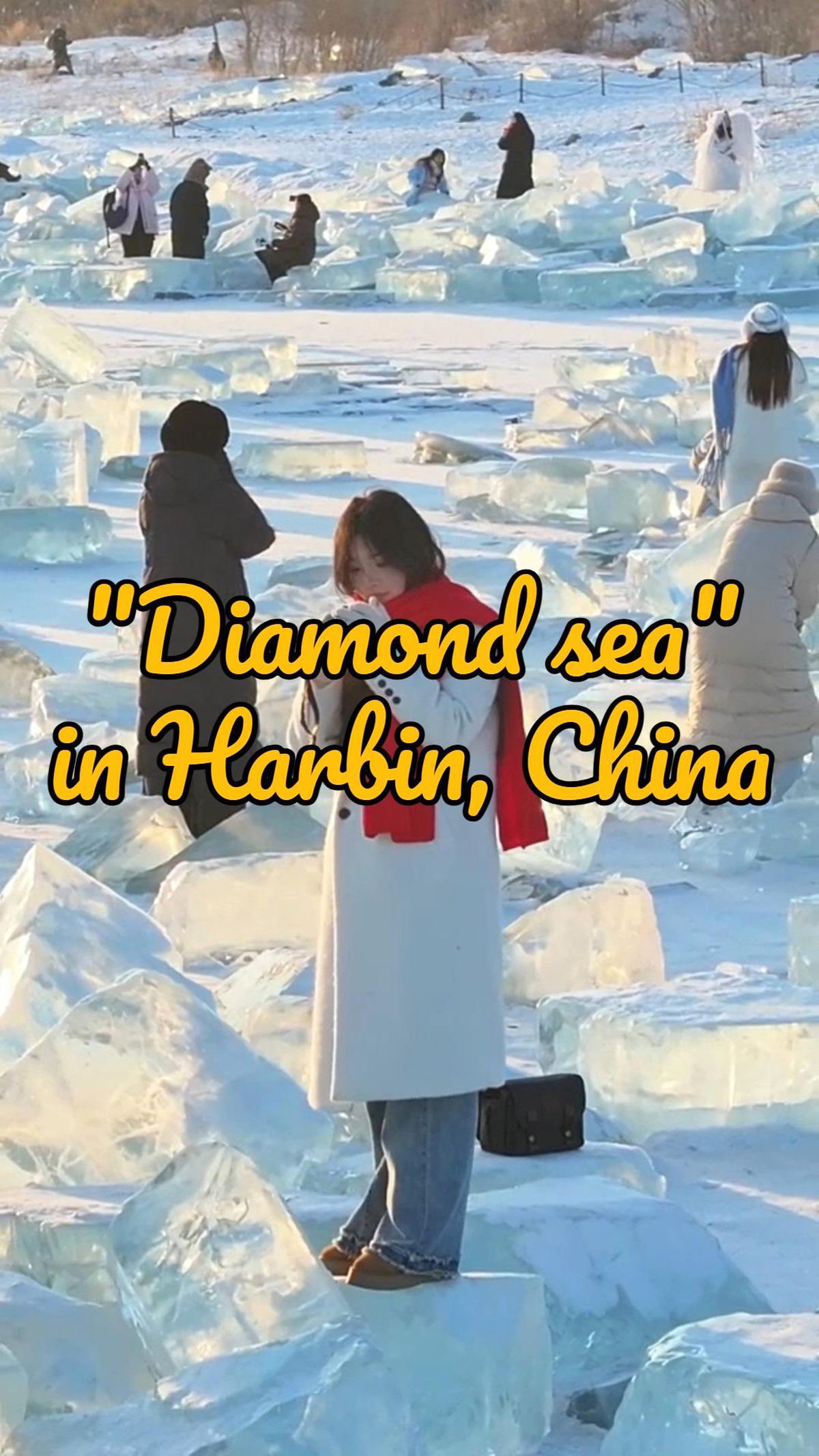 Çin\'deki Songhua Nehri\'ndeki Buz Parçalarının Görüntüleri