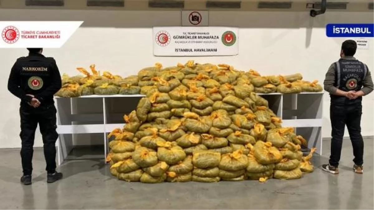 İstanbul Havalimanı\'nda 568 Kilo Uyuşturucu Madde Ele Geçirildi