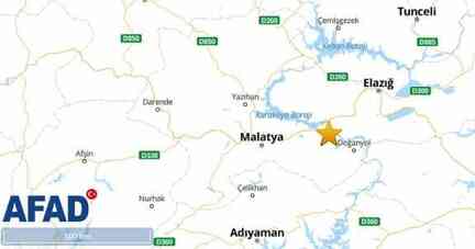 Malatya'nın Kale ilçesinde 4 büyüklüğünde deprem meydana geldi Malatya'nın Kale ilçesinde 4 büyüklüğünde deprem meydana geldi