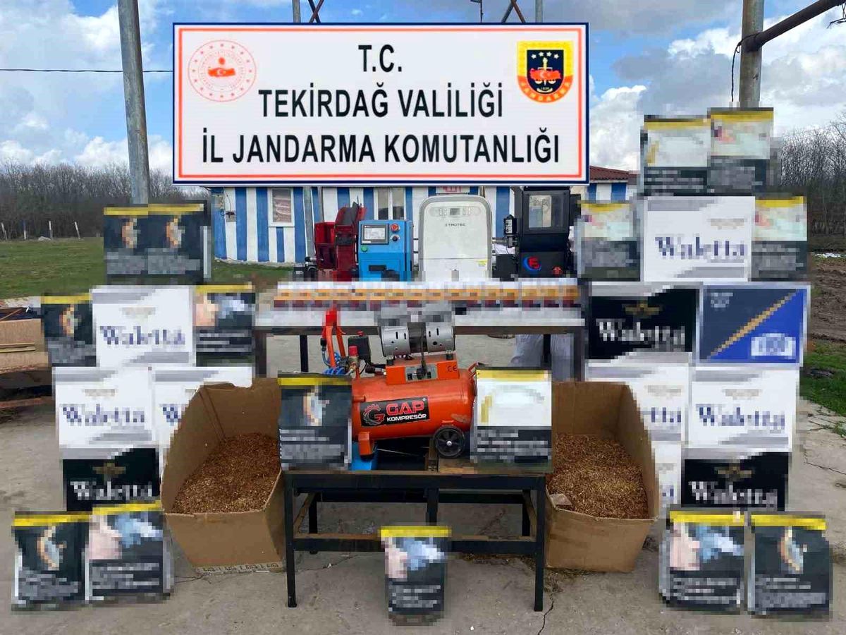 Tekirdağ\'da 120 bin adet makaron ve kilolarca tütün ele geçirildi