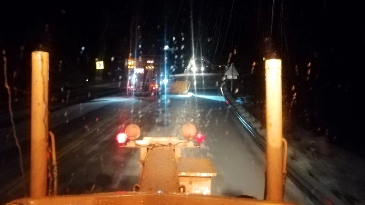 Akseki-Seydişehir kara yolunda kar yağışı etkisini yitirdi