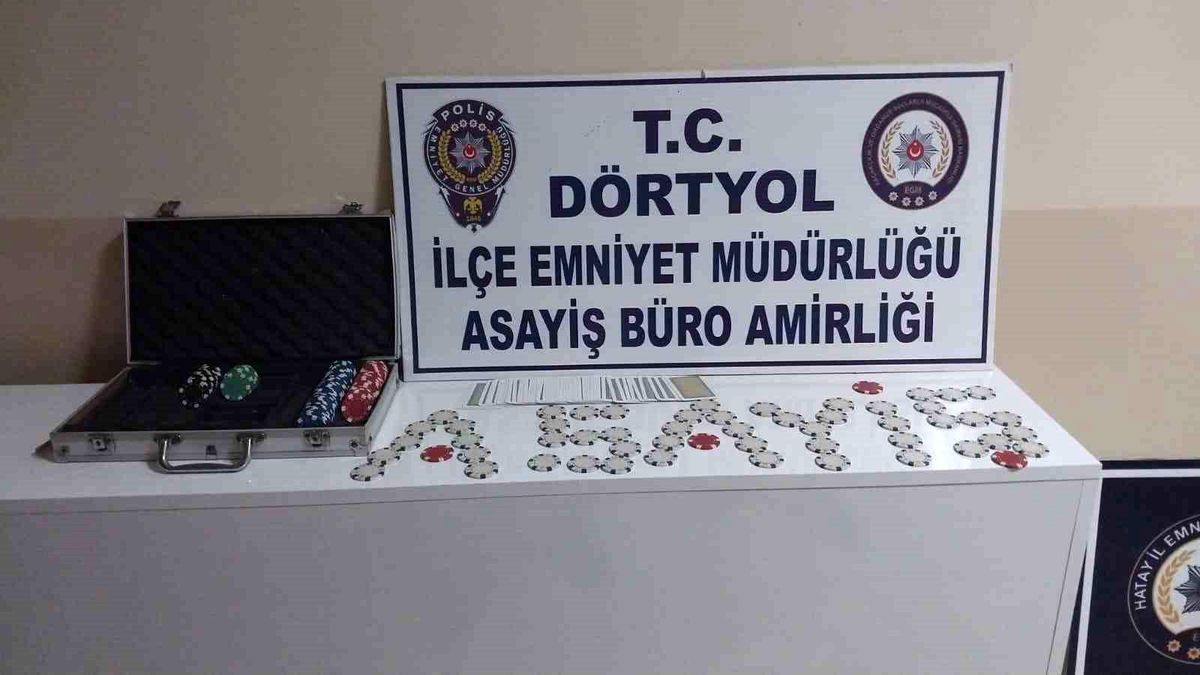 Dörtyol\'da Kumar Oynayan 6 Kişiye 38 Bin 550 TL İdari Para Cezası