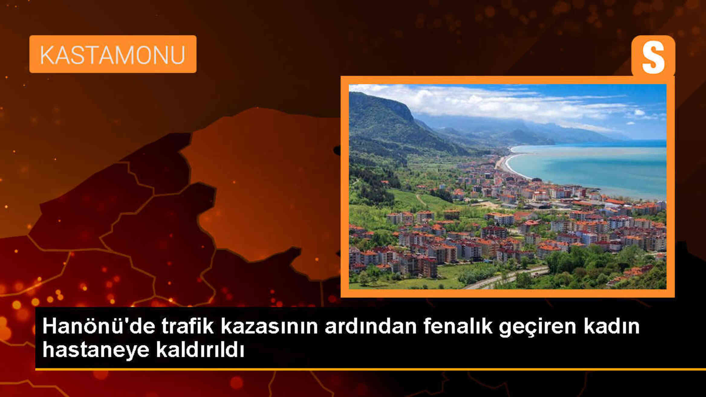 Kastamonu\'da meydana gelen kazada fenalık geçiren kadın hastaneye kaldırıldı