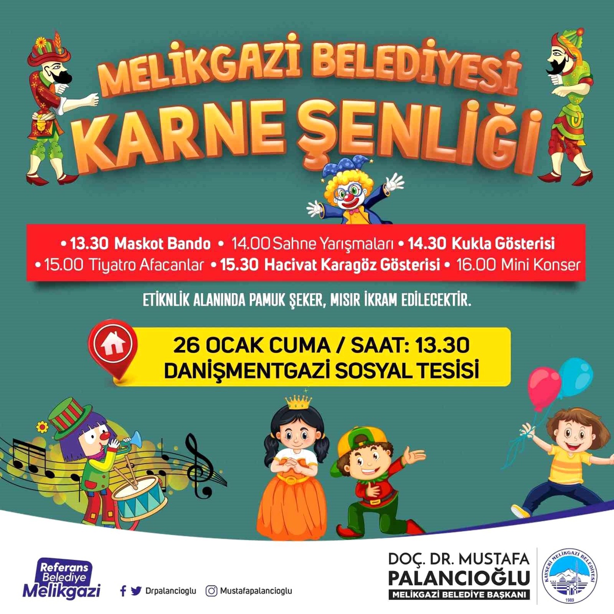 Melikgazi Belediyesi Karne Şenliği Düzenliyor