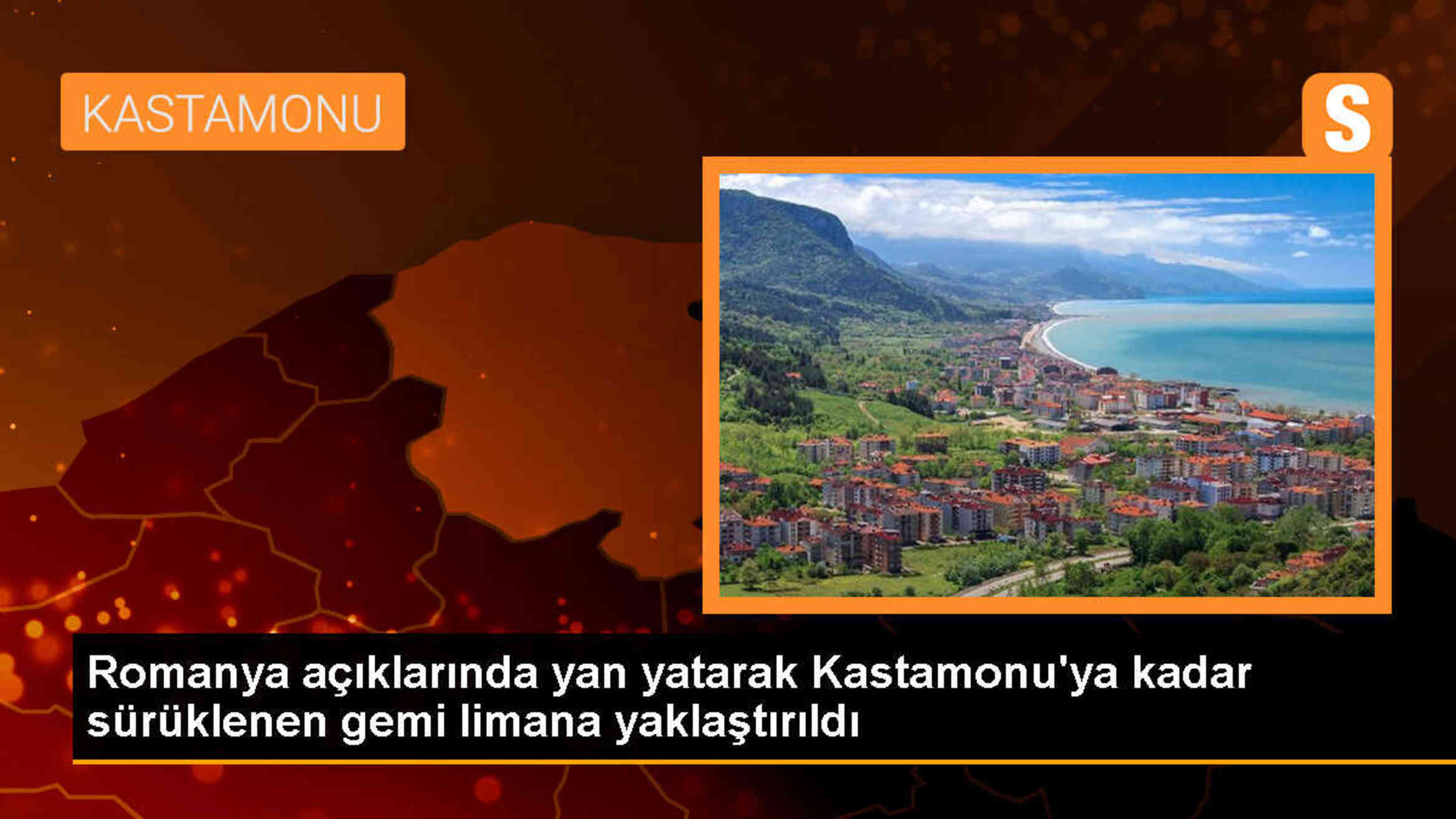 Romanya açıklarında sürüklenen gemi İlyasbey Limanı\'na yaklaştırıldı