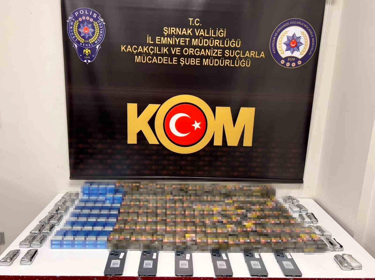 Şırnak\'ta Kaçakçılık Operasyonu: Çok Sayıda Malzeme Ele Geçirildi