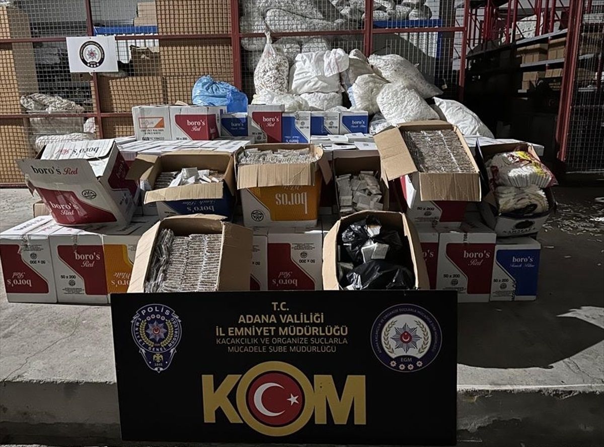 Adana\'da 5 Milyon 670 Bin Makaron Ele Geçirildi, 1 Şüpheli Tutuklandı