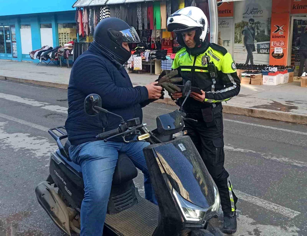 Samsun Bafra İlçe Emniyet Müdürlüğü\'nden Motosiklet Denetimi