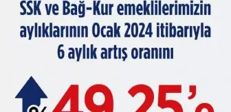 SSK ve Bağ-Kur Emeklilerinin Aylıkları Yüzde 49,25 Artacak
