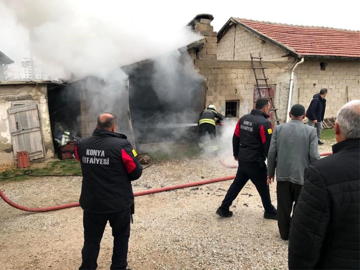 Konya Ereğli\'de Ev Müştemilatında Çıkan Yangın Söndürüldü