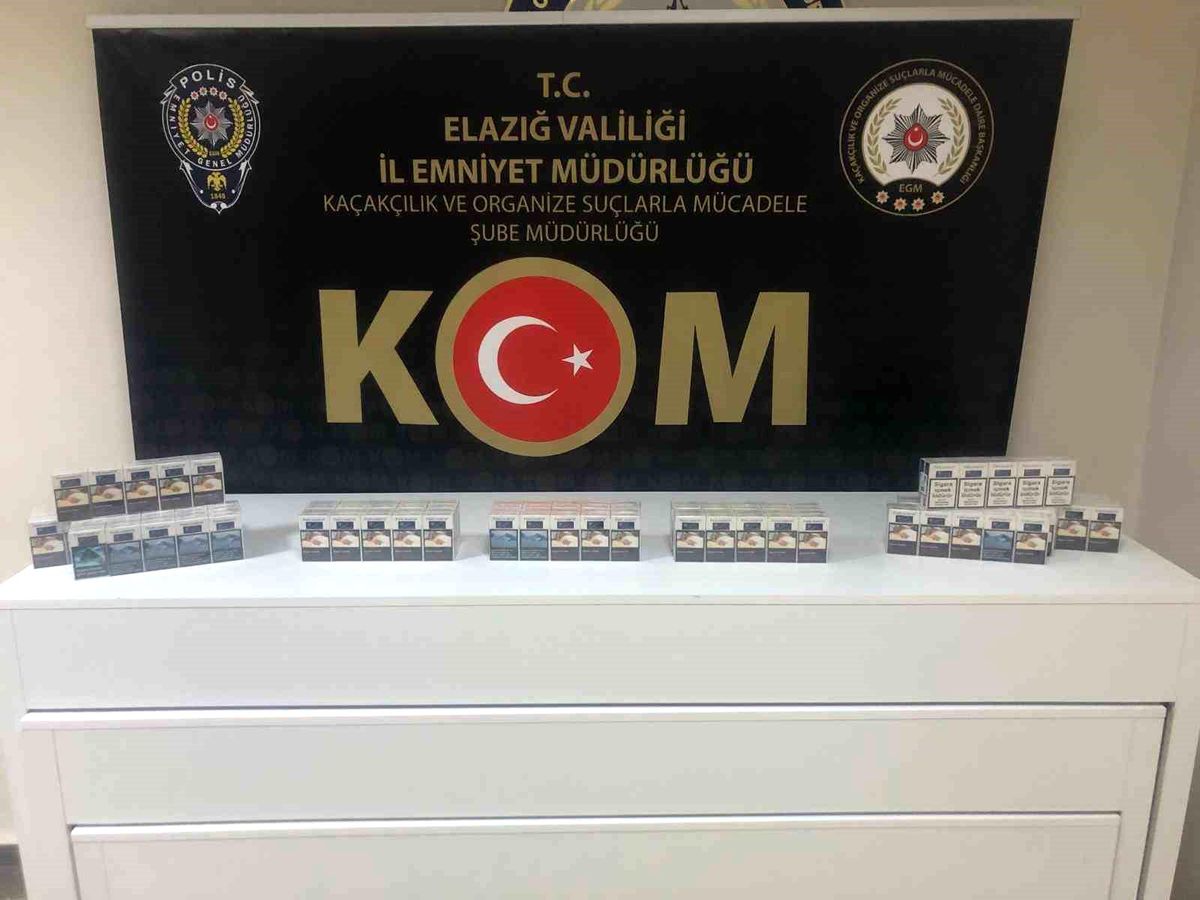 Elazığ\'da 190 paket gümrük kaçağı sigara ele geçirildi, bir şüpheli hakkında adli işlem başlatıldı