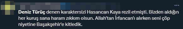 Fenerbahçeliler RAMS Başakşehir'de forma giyen Deniz Türüç'e öfke kusuyor: Haram zıkkım olsun