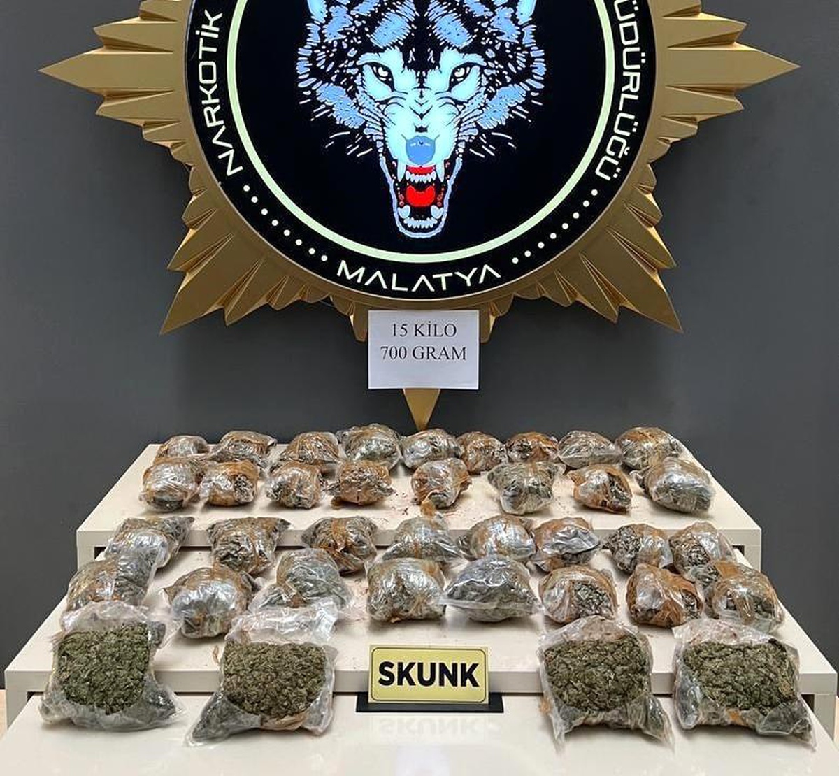 Malatya\'da Zehir Tacirlerine Operasyon: 15 Kilo 700 Gram Skunk Ele Geçirildi