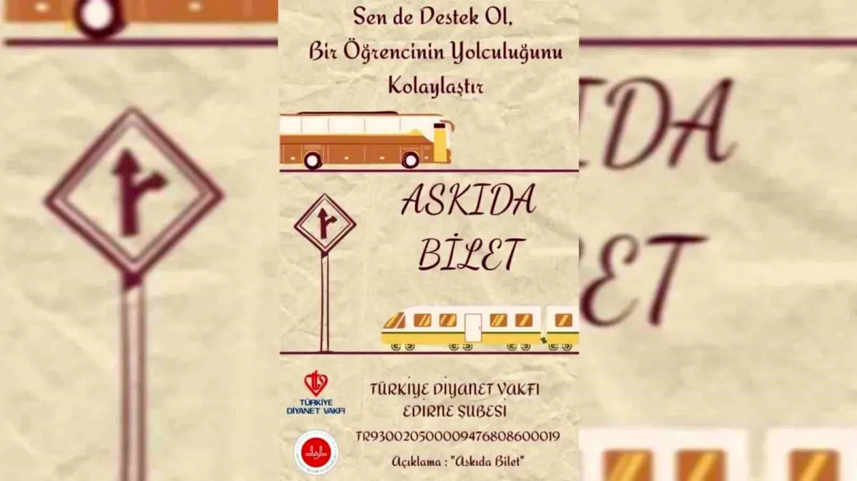 Edirne\'de Dar Gelirli Öğrencilere Askıda Bilet Uygulaması