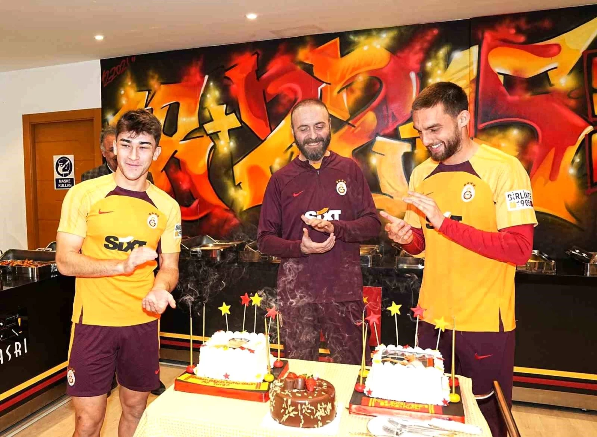 Galatasaray\'da Berkan Kutlu ve Ali Turap Bülbül\'ün doğum günü kutlandı