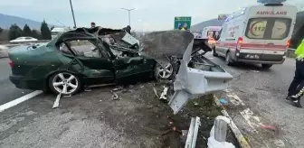 Düzce'de dinlenme tesisine girmek isteyen sürücünün direksiyon hakimiyetini kaybettiği kaza