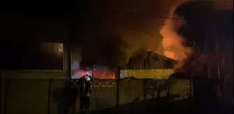 Düzce'de prefabrik evde çıkan yangında bir kişi hayatını kaybetti