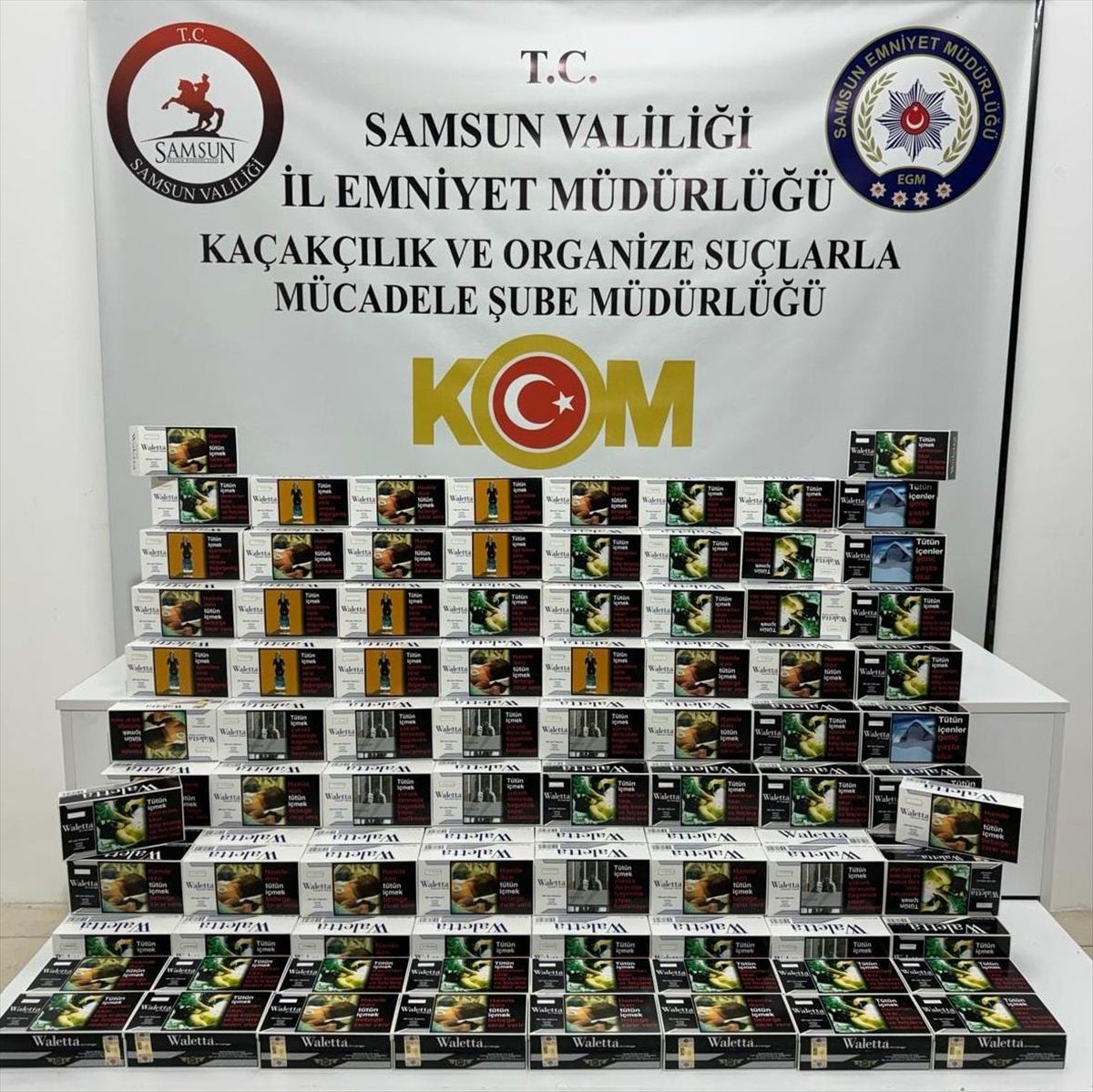 Samsun\'da 40 Bin Makaron Ele Geçirildi