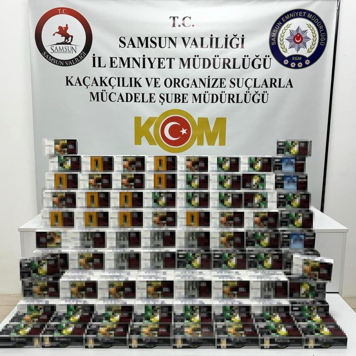 Samsun\'da 40 bin adet sahte bandrollü makaron ele geçirildi
