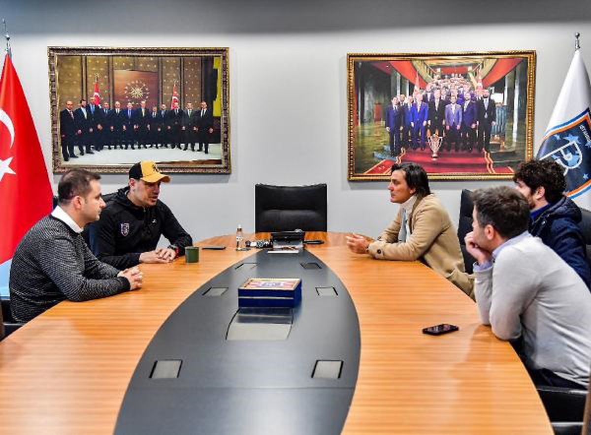 A Milli Takım Teknik Direktörü Montella, Başakşehir\'i ziyaret etti