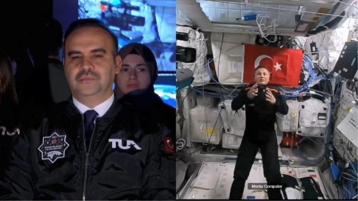 Bakan Kacır, GUHEM\'de Türkiye\'nin ilk astronotu Alper Gezeravcı ile görüntülü görüştü