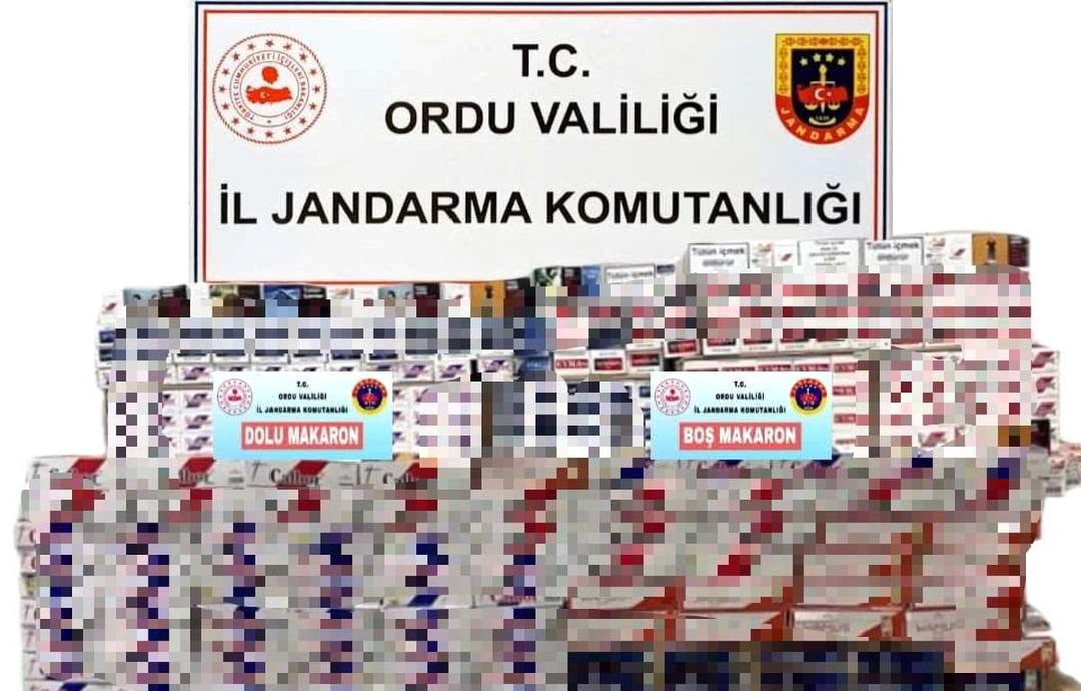 Ordu\'da kaçak tütün operasyonunda 1 şüpheli yakalandı