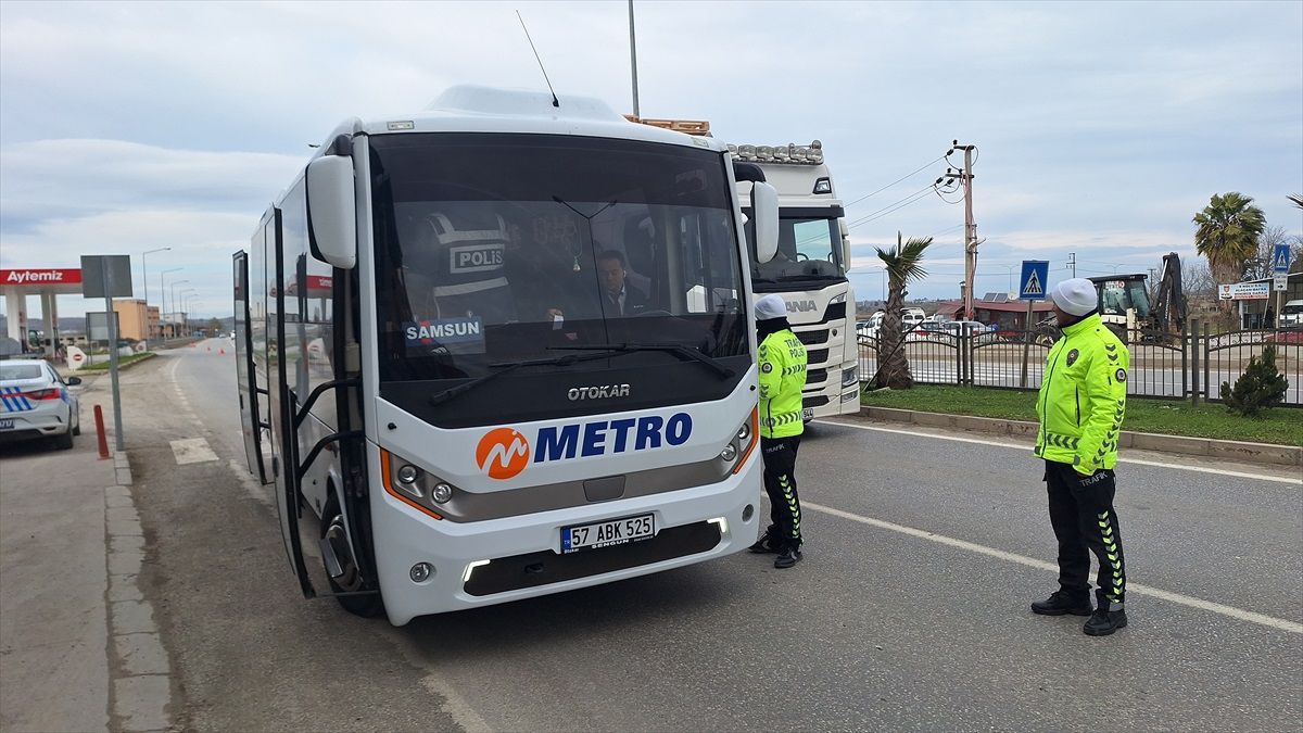 Samsun\'un Bafra ilçesinde trafik kazalarının azaltılması amacıyla denetim yapıldı