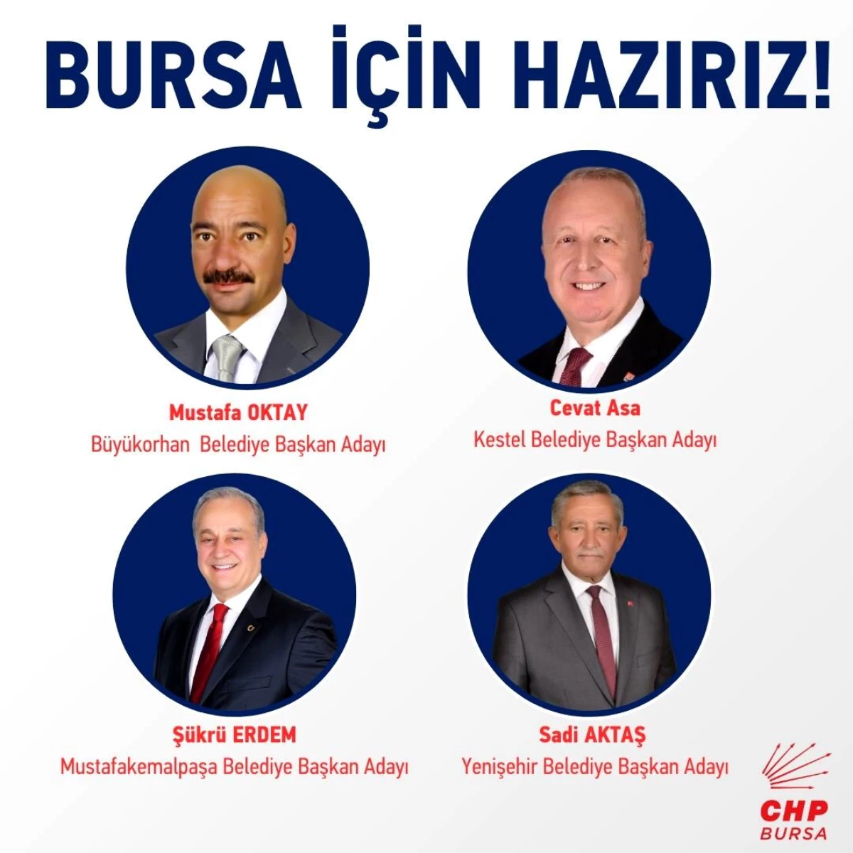 CHP Bursa\'da 4 ilçenin belediye başkan adaylarını belirledi