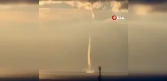 Mersin'de cep telefonu kamerasına yansıyan hortum