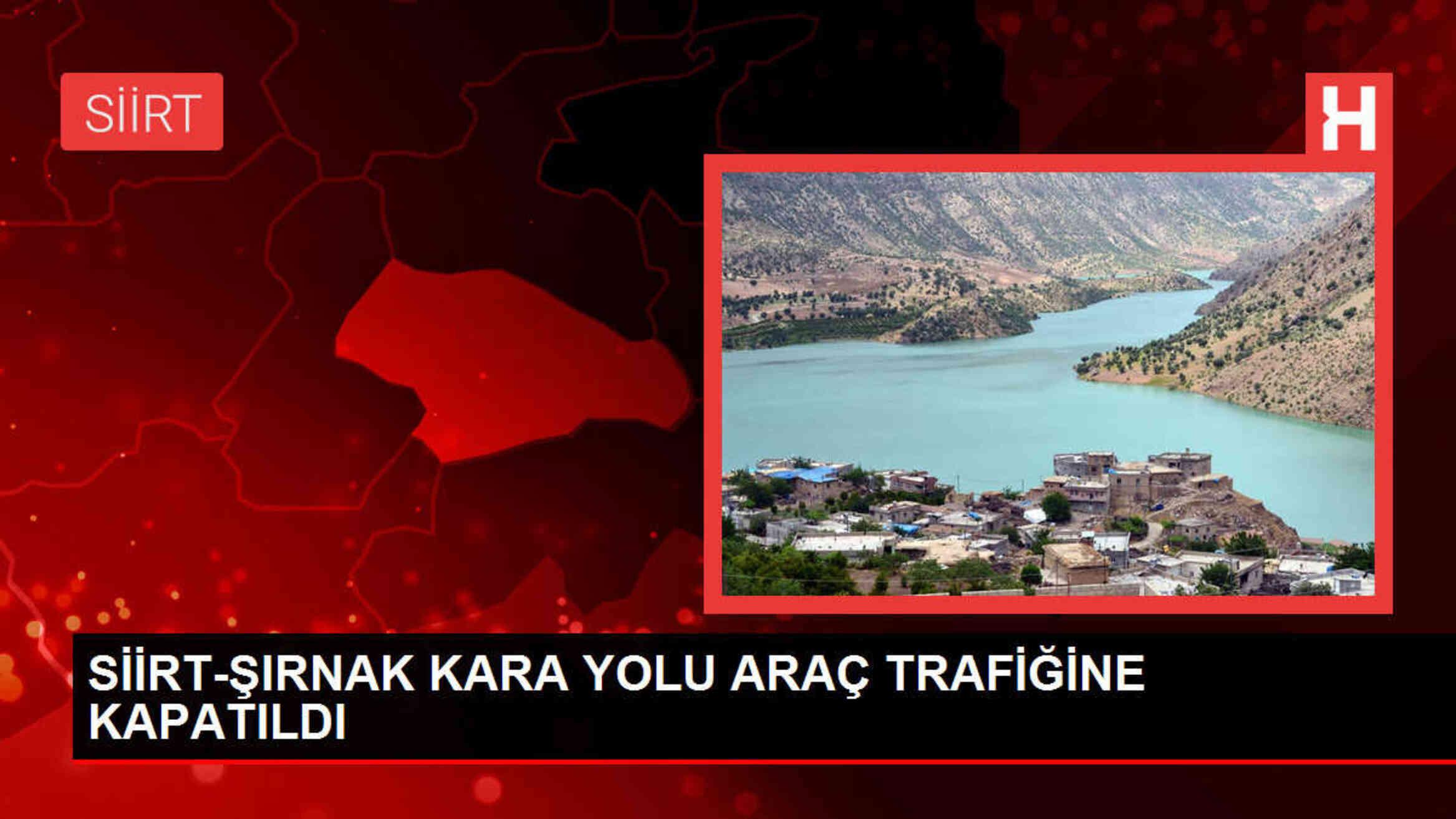 Siirt'te Kar Yağışı Nedeniyle Şırnak Kara Yolu Trafiğe Kapatıldı