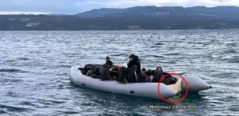 Yunan unsurları tarafından geri itilen 37 kaçak göçmen kurtarıldı
