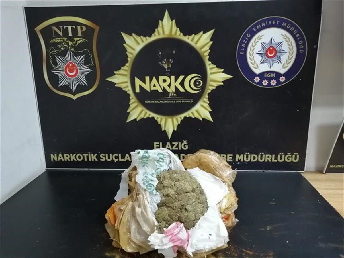 Elazığ\'da düzenlenen uyuşturucu operasyonunda yakalanan zanlı tutuklandı