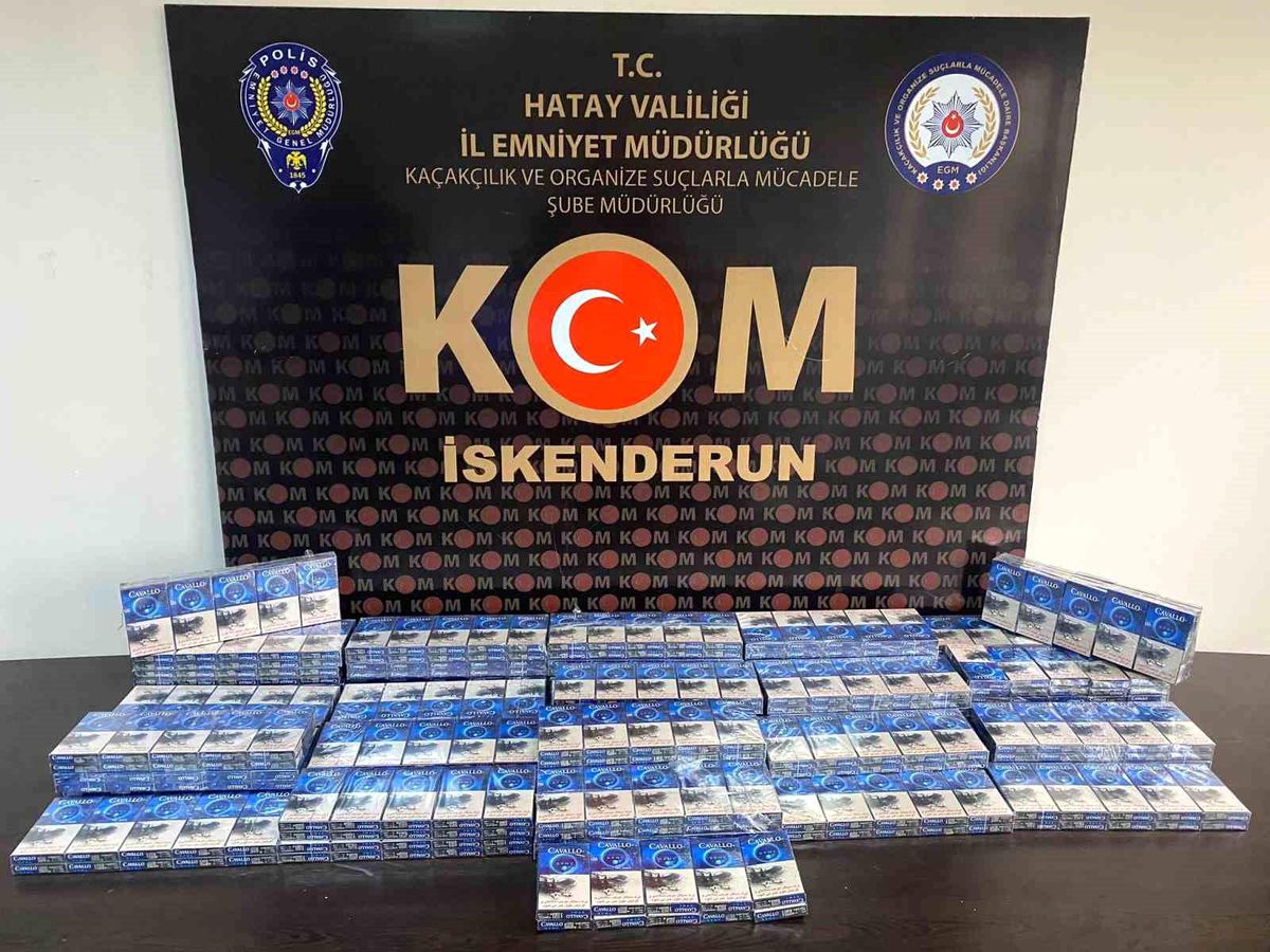 Hatay Emniyet Müdürlüğü Kaçakçılık Operasyonunda Kaçak Sigara ve Elektronik Sigara Ele Geçirdi