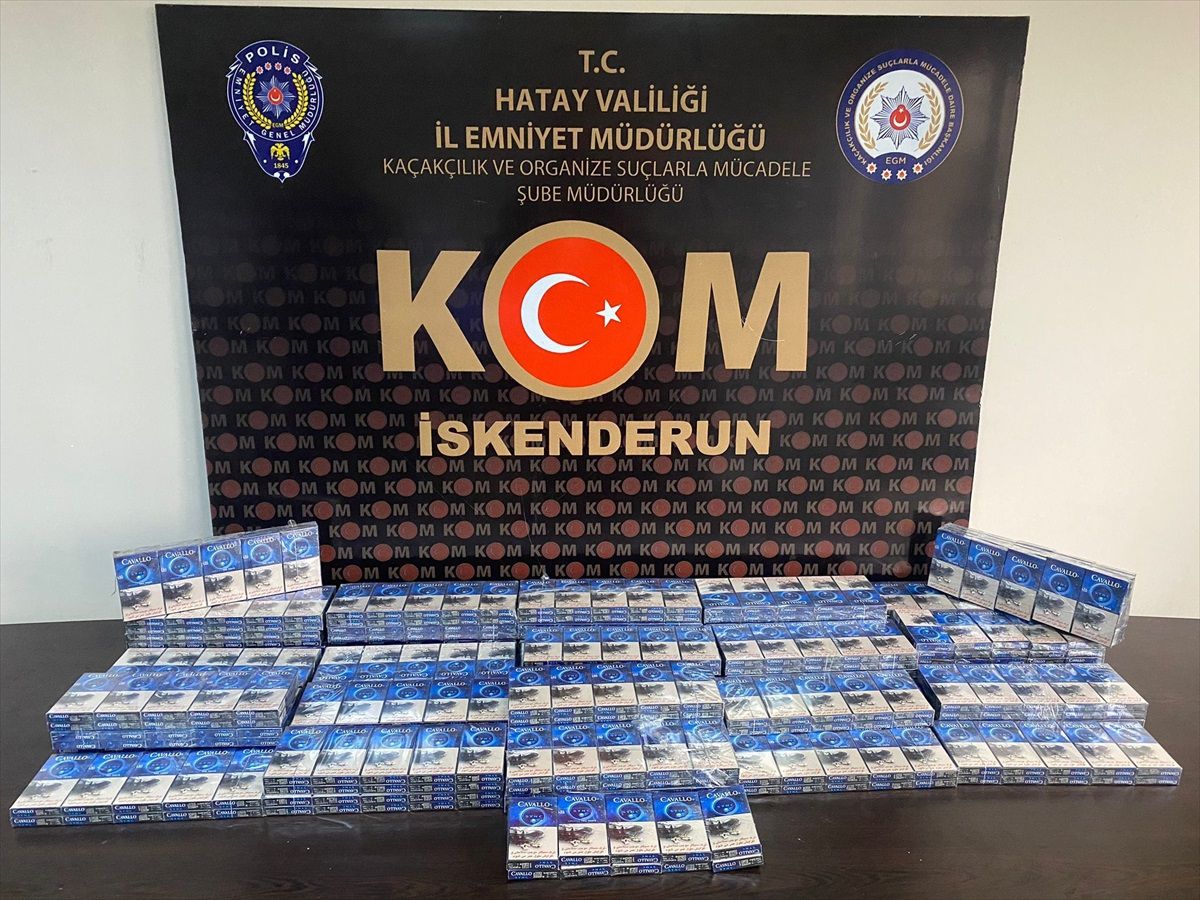 İskenderun\'da kaçakçılık operasyonunda 540 paket sigara ve 110 elektronik sigara ele geçirildi