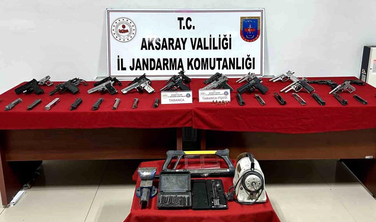 Aksaray\'da Kaçak Silah Üretimi ve Ticareti Operasyonu