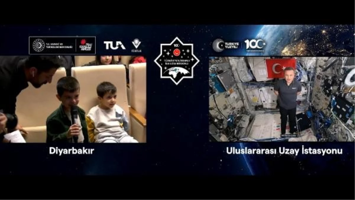 İlk Türk Astronot Alper Gezeravcı, Diyarbakır\'daki öğrencilerle görüntülü konuştu
